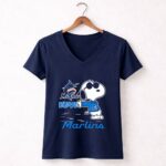 Snoopy Miami Marlins Love 5 Womens V Neck.jpg