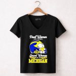 Snoopy Michigan Wolverines smart women love Michigan football 7 Womens V Neck.jpg