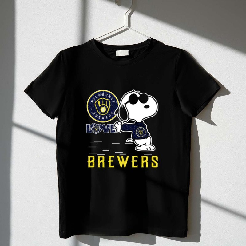 Snoopy Milwaukee Brewers Love Brewers 1 T Shirt.jpg