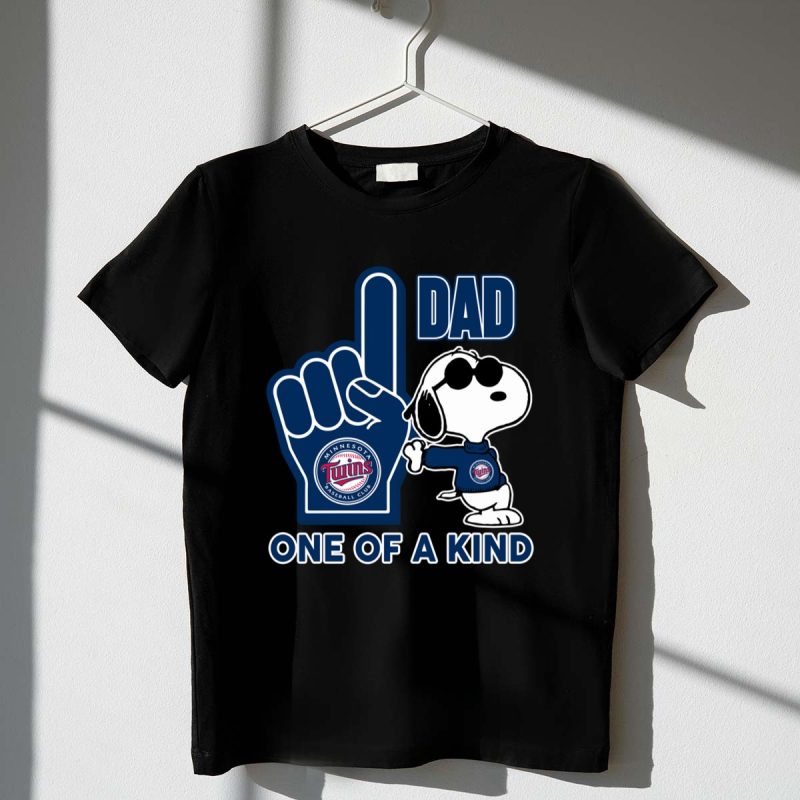 Snoopy Minnesota Twins 1 Dad One Of A Kind 1 T Shirt