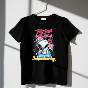 Snoopy Minnesota Twins Happy 4th Of July American Flag Shirt