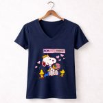 Snoopy Mom Youre Terrific with Hearts and Crown 5 Womens V Neck