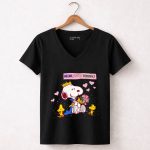 Snoopy Mom Youre Terrific with Hearts and Crown 7 Womens V Neck