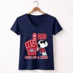 Snoopy Montreal Canadians 1 Dad One Of A Kind 5 Womens V Neck.jpg