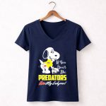 Snoopy Nashville Predators If You Dont Like Predators Kiss My Endzone 5 Womens V Neck.jpg