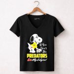 Snoopy Nashville Predators If You Dont Like Predators Kiss My Endzone 7 Womens V Neck.jpg