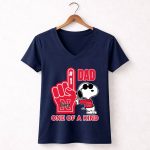 Snoopy Nebraska Cornhuskers 1 Dad One Of A Kind 5 Womens V Neck.jpg