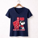 Snoopy New Jersey Devils 1 Dad One Of A Kind 5 Womens V Neck.jpg