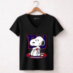 Snoopy New York Giants Nfl Collaboration With Peanuts Football Team 7 Womens V Neck