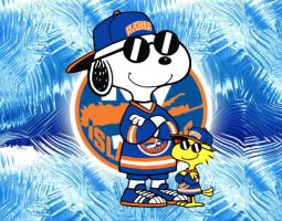 Snoopy New York Islanders Banner