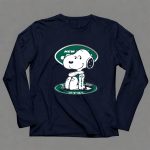 Snoopy New York Jets Football Fan Sitting Pose 6 Long Sleeves
