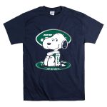 Snoopy New York Jets Football Fan Sitting Pose T Shirt 7