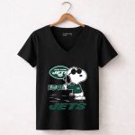 Snoopy New York Jets Love 7 Womens V Neck