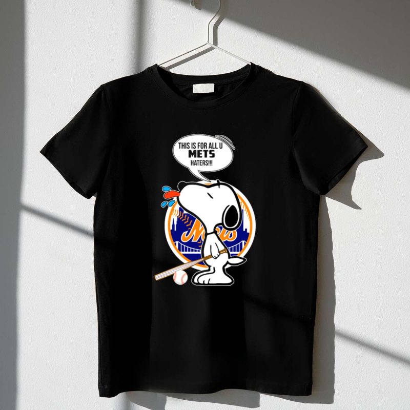 Snoopy New York Mets Fans Baseball Graphic Mets Haters Speech Bubble 1 T Shirt