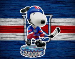 Snoopy New York Rangers Banner