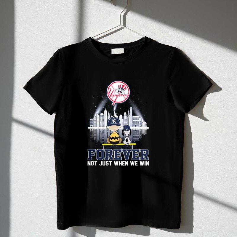 Snoopy New York Yankees Baseball Team Skyline Forever 1 T Shirt