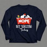 Snoopy Nope Not Adulting Today Christmas Santa Hat Snowflakes 6 Long Sleeves 1.jpg