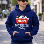 Snoopy Nope Not Adulting Today Christmas Santa Hat Snowflakes 8 Hoodie 1.jpg