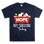 Snoopy Nope Not Adulting Today Christmas Santa Hat Snowflakes T Shirt 7 1.jpg