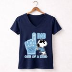 Snoopy North Carolina Tar Heels 1 Dad One Of A Kind 5 Womens V Neck.jpg