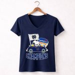 Snoopy Notre Dame Fighting Irish Champions College Football Playoff 5 Womens V Neck.jpg