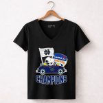 Snoopy Notre Dame Fighting Irish Champions College Football Playoff 7 Womens V Neck.jpg