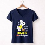 Snoopy Nuggets Basketball If You Dont Like Nuggets Kiss My Endzone 5 Womens V Neck
