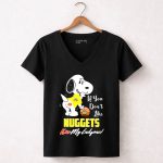 Snoopy Nuggets Basketball If You Dont Like Nuggets Kiss My Endzone 6 Womens V Neck