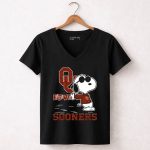 Snoopy OU Love Oklahoma Sooners 7 Womens V Neck.jpg