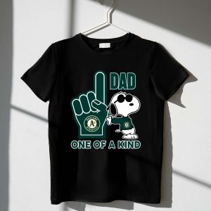 Snoopy Oakland Athletics #1 Dad One Of A Kind Shirt