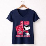 Snoopy Ohio State Buckeyes 1 Dad One Of A Kind 5 Womens V Neck.jpg