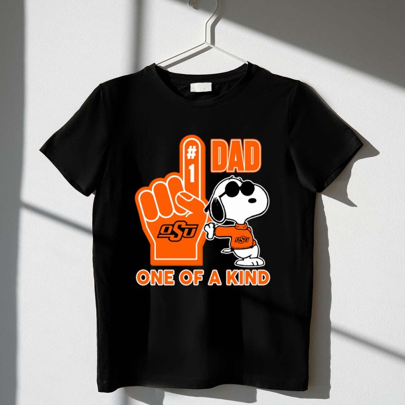 Snoopy Oklahoma State Cowboys 1 Dad One Of A Kind 1 T Shirt.jpg
