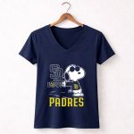 Snoopy Padres Love San Diego Padres 5 Womens V Neck.jpg