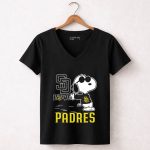 Snoopy Padres Love San Diego Padres 7 Womens V Neck.jpg