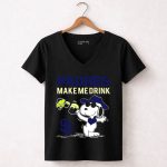 Snoopy Padres Make Me Drink San Diego Fans Peanuts Baseball Brew Fun 7 Womens V Neck.jpg