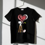 Snoopy Painting Alabama Crimson Tide Heart 1 T Shirt