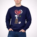 Snoopy Painting Alabama Crimson Tide Heart 3 Sweatshirt