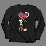 Snoopy Painting Alabama Crimson Tide Heart 4 Long Sleeves
