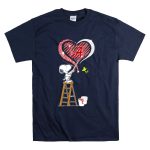 Snoopy Painting Alabama Crimson Tide Heart T Shirt 7