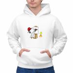 Snoopy Painting Atlanta Falcons Logo With Woodstock Observing 2 Hoodie