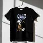 Snoopy Painting Seattle Seahawks Logo Heart With Woodstock 1 T Shirt