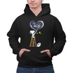 Snoopy Painting Seattle Seahawks Logo Heart With Woodstock 2 Hoodie