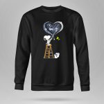 Snoopy Painting Seattle Seahawks Logo Heart With Woodstock 9 Sweatshirt