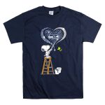 Snoopy Painting Seattle Seahawks Logo Heart With Woodstock T Shirt 7