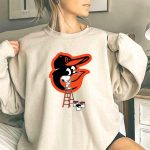 Snoopy Paints The Baltimore Orioles Logo 3 Sweatshirt