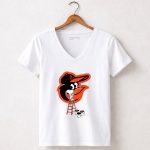Snoopy Paints The Baltimore Orioles Logo 5 Womens V Neck