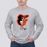 Snoopy Paints The Baltimore Orioles Logo 6 Long Sleeves