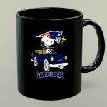 Snoopy Patriots Ride with Woodstock Football Car 1 mug.jpg