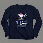 Snoopy Patriots Ride with Woodstock Football Car 6 Long Sleeves