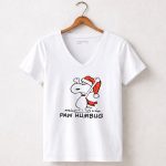 Snoopy Paw Humbug Christmas Santa Hat 5 Womens V Neck 1.jpg